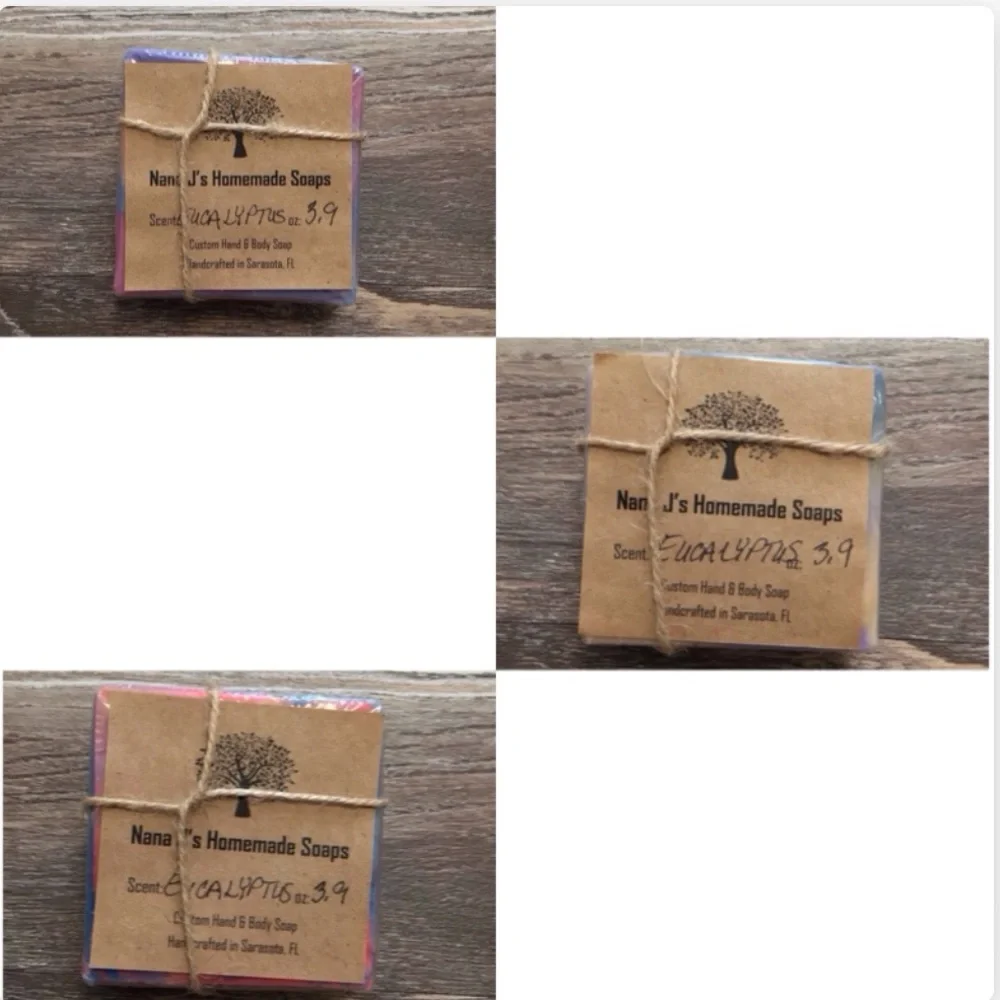 Homemade Eucalyptus Bar Soaps NWT